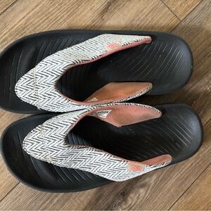 Hey Dude Black and White Sandals